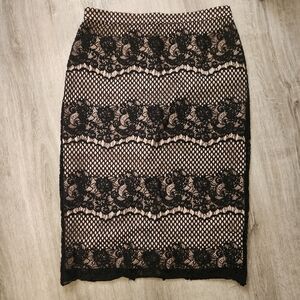 Eva Mendes for New York & Company Black Lace Pencil Skirt – Size 2
